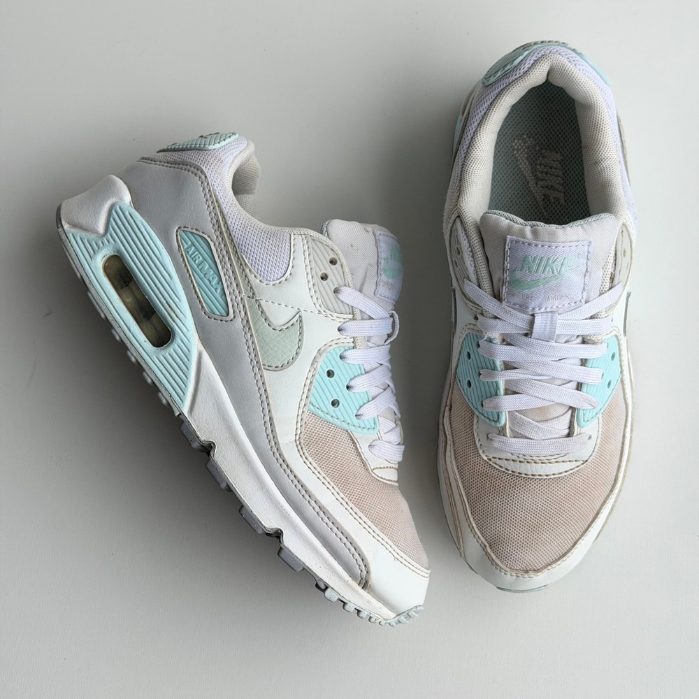 Nike Air Max 90 Womens 6.5 Ice Blue Athletic Running Shoes
